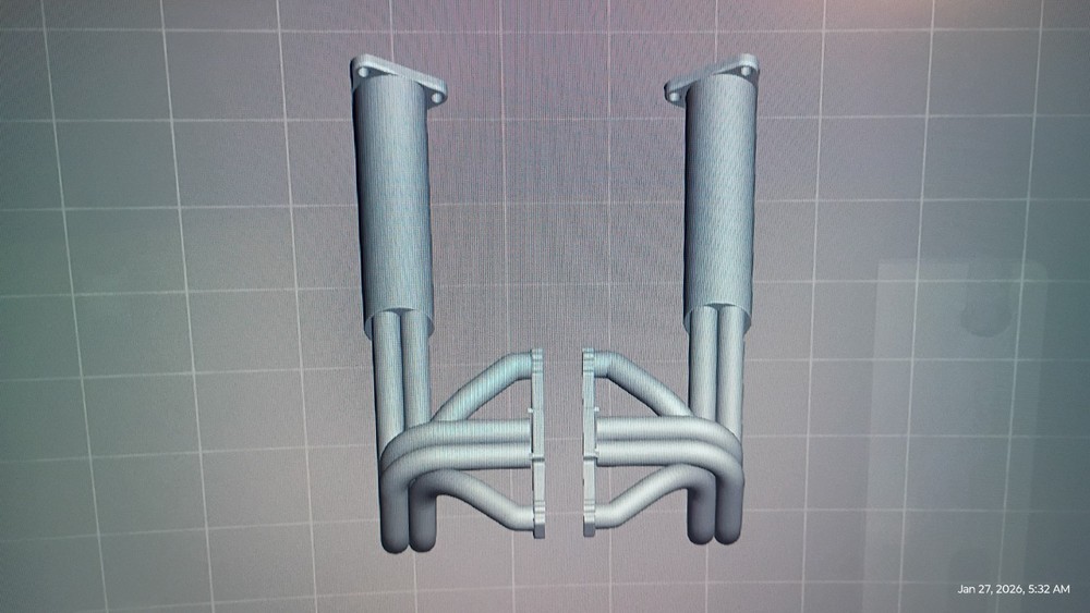1/25 scale 3D Resin Hot Rod Fat Headers