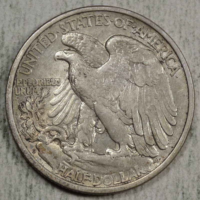 1917-S Reverse Walking Liberty Half Dollar, Extremely Fine+, Discounted 0424-20