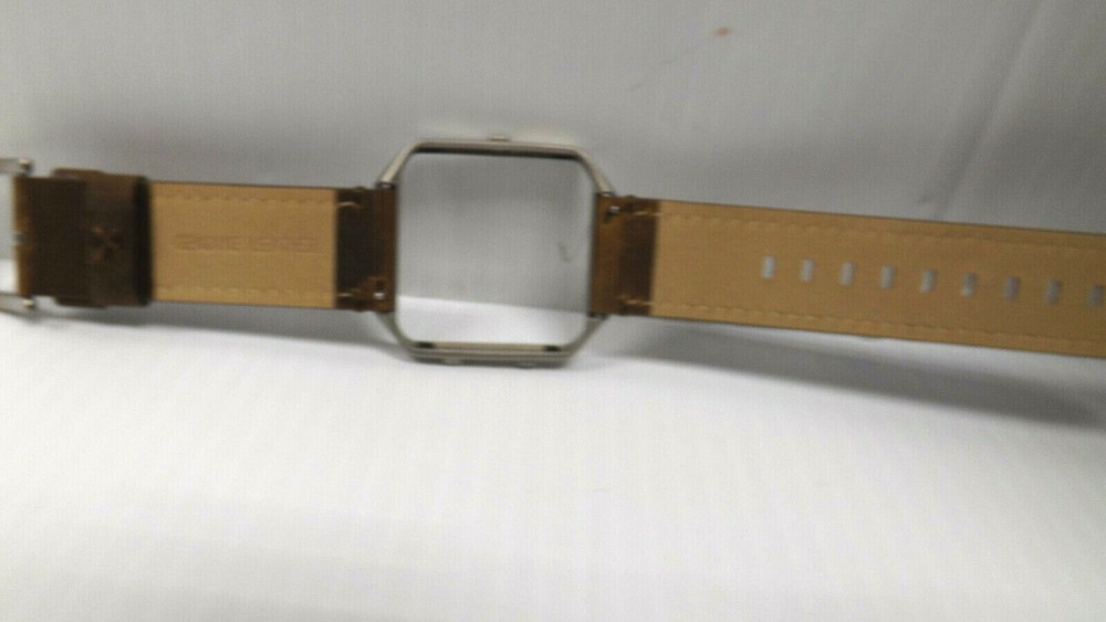 SWEES Leather Bands Compatible (Large: 6.2"- 8.2"|Retro Brown /SLIVER frame)