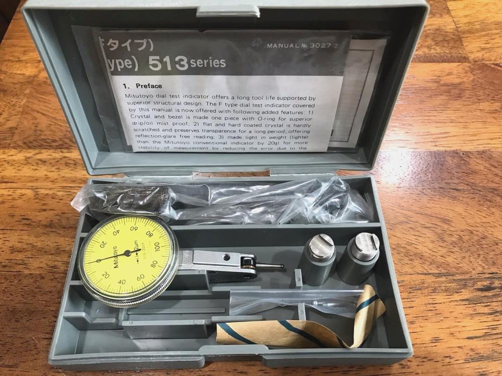 Mitutoyo No. 513- 905F  Dial Test Indicator  w/Original case