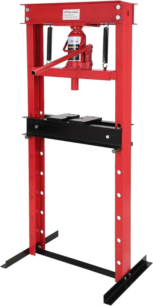 20 Ton Hydraulic Shop Press H-Frame w/ Adjustable Work Table & Press Plates