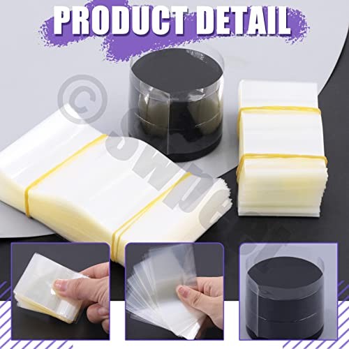 1250 Pcs Clear PVC Heat Shrink Wrap Bands