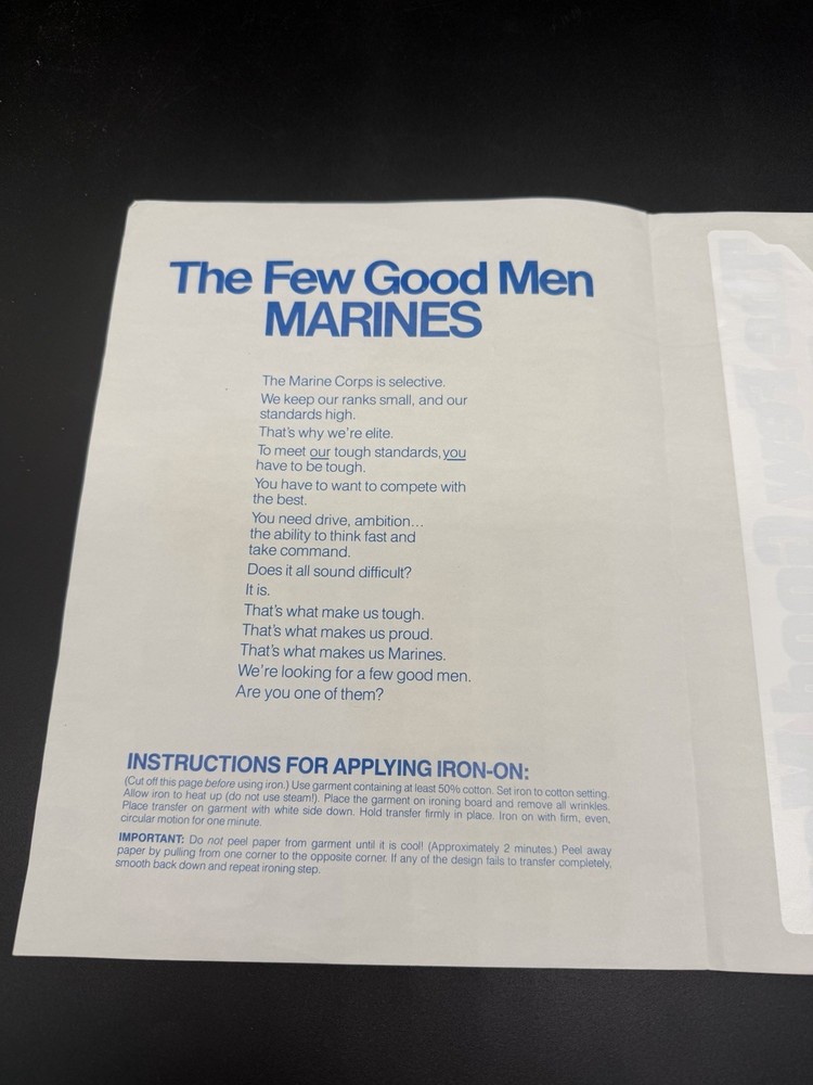 USMC 1990’s “A Few Good Men” Iron On