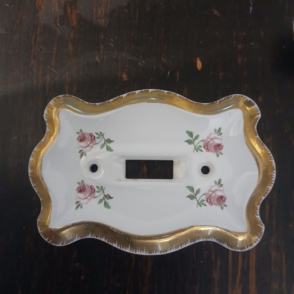 Antique Porcelain Light Switch Covers