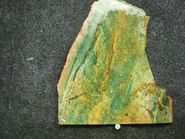 green jasper slab