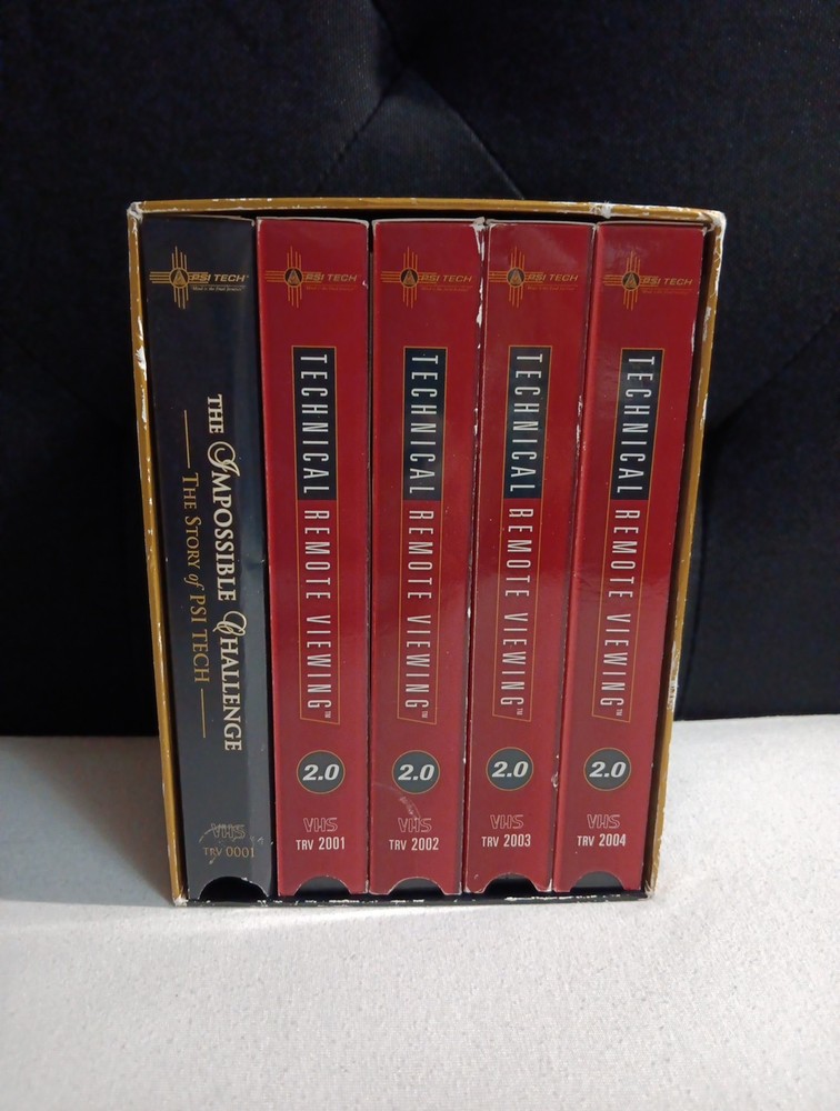 PSI Tech Technical Remote Viewing 4 VHS Tapes Lecture Modules 2.0 2001-2004 Box