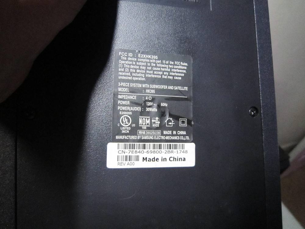 Harman Kardon HK395 Replacement Subwoofer Module FREESHIP