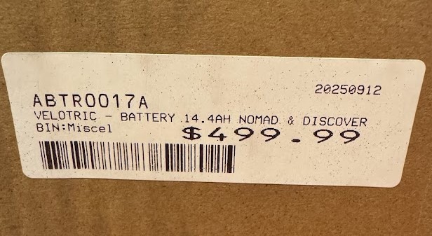 Velotric NEW Battery Nomad & Discover Models