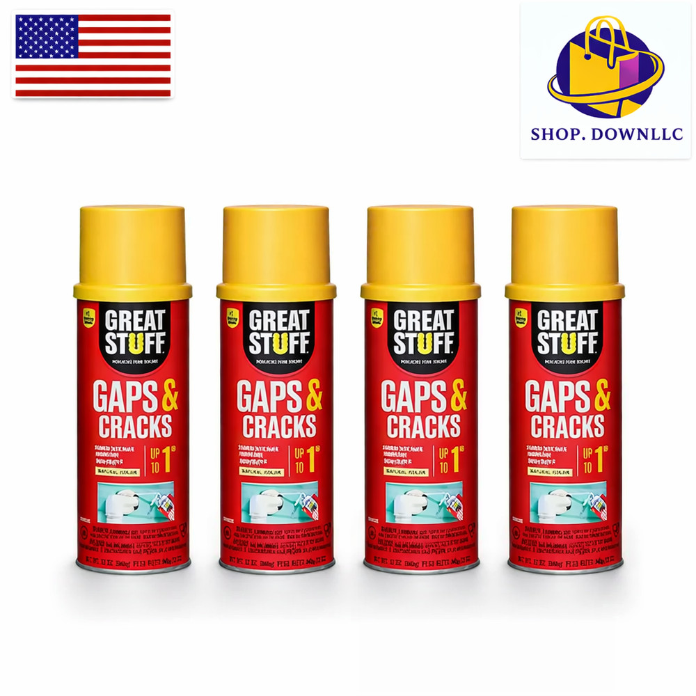 4 Cans Dow Great Stuff Gaps & Cracks Expanding Foam Sealant Insulation (12oz)