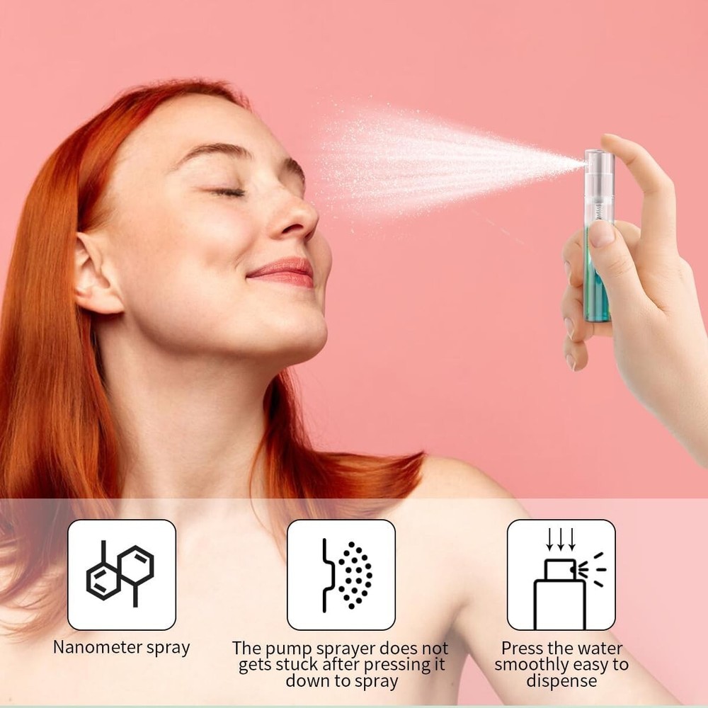 3ml 0.1oz Empty Perfume Clear Plastic Bottles Mini Atomizer Spray Refillable