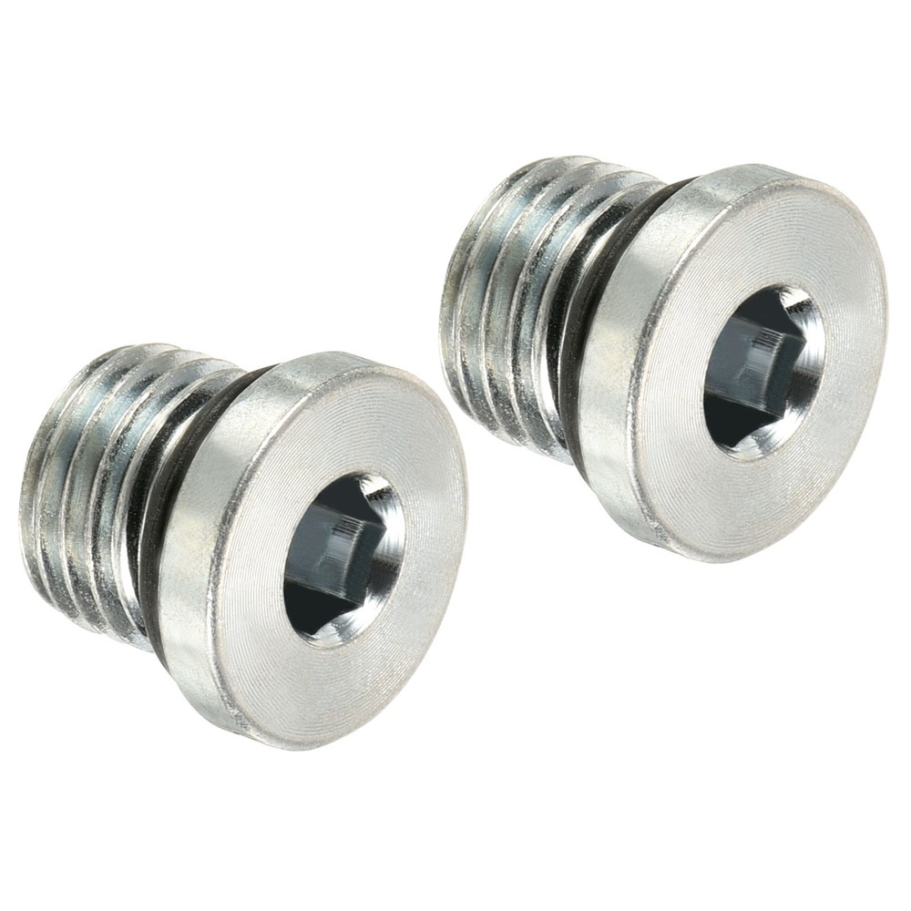 7/16-20UNF Hex Head Pipe Fitting Plug, 2 Pack Male Thread 45# Steel Plug