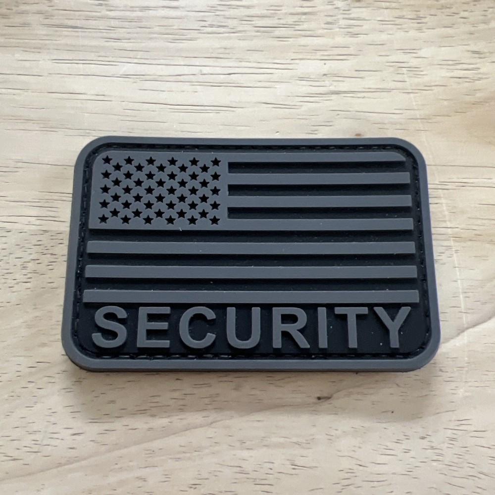 USA Flag Security Tactical Patch [PVC Rubber- Hook n Loop