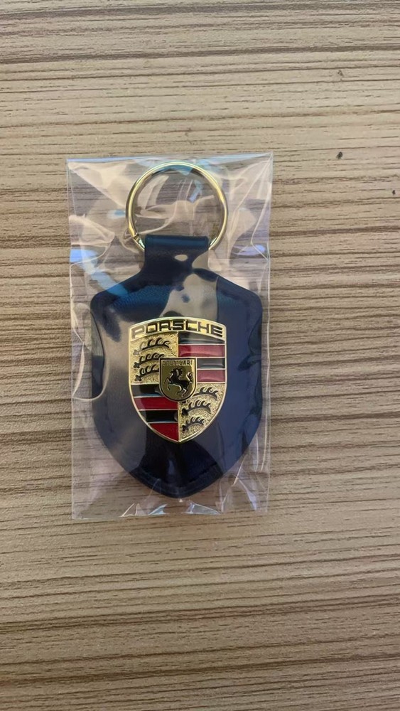 Genuine leather Porsche high-quality key ring - exquisite gift