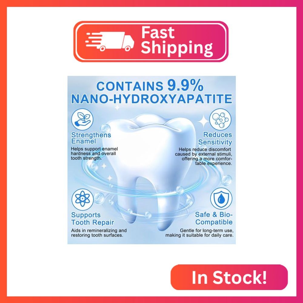 9.9% Hydroxyapatite Toothpaste - 2 Pack, Protects Enamel and Strengthens Teeth,