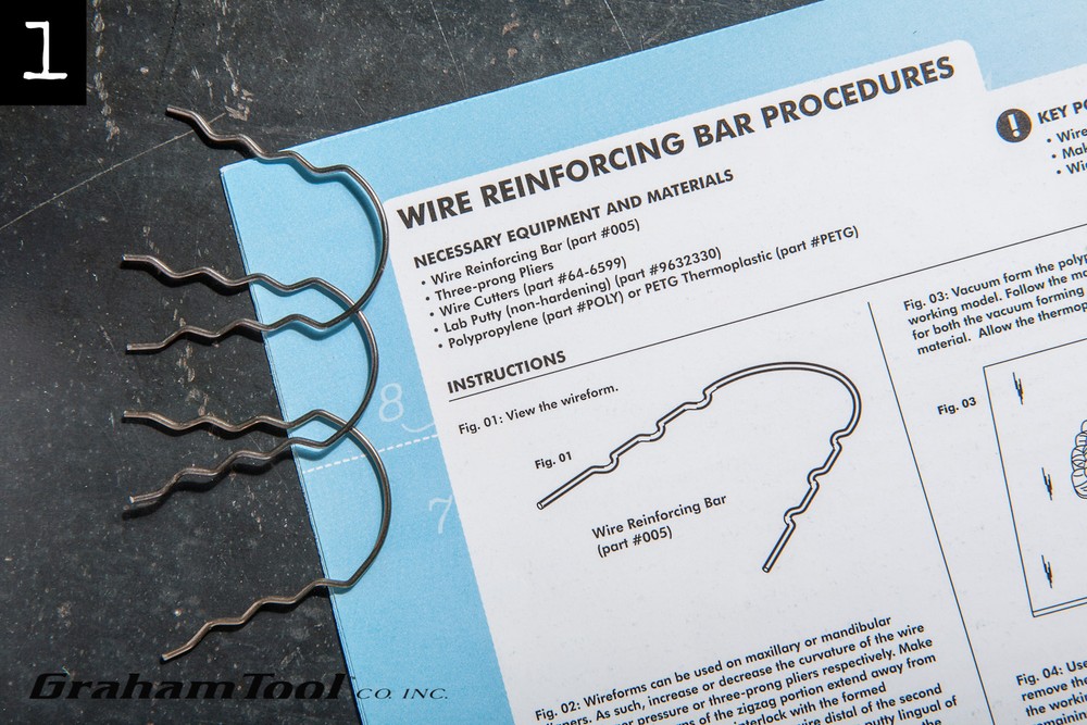Wire Reinforcing Bars For Orthodontic Style Plastic Retainers, Pro Use Only