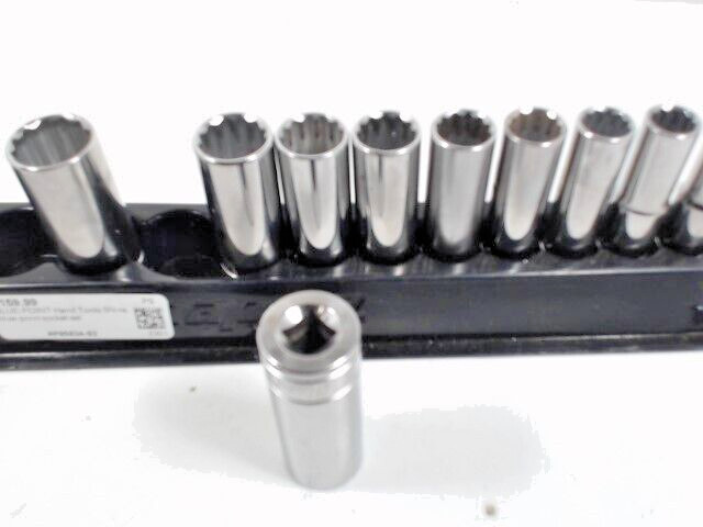 BLUE-POINT DEEPWELL SOCKETS. METRIC 12PNT CHROME 10pc set