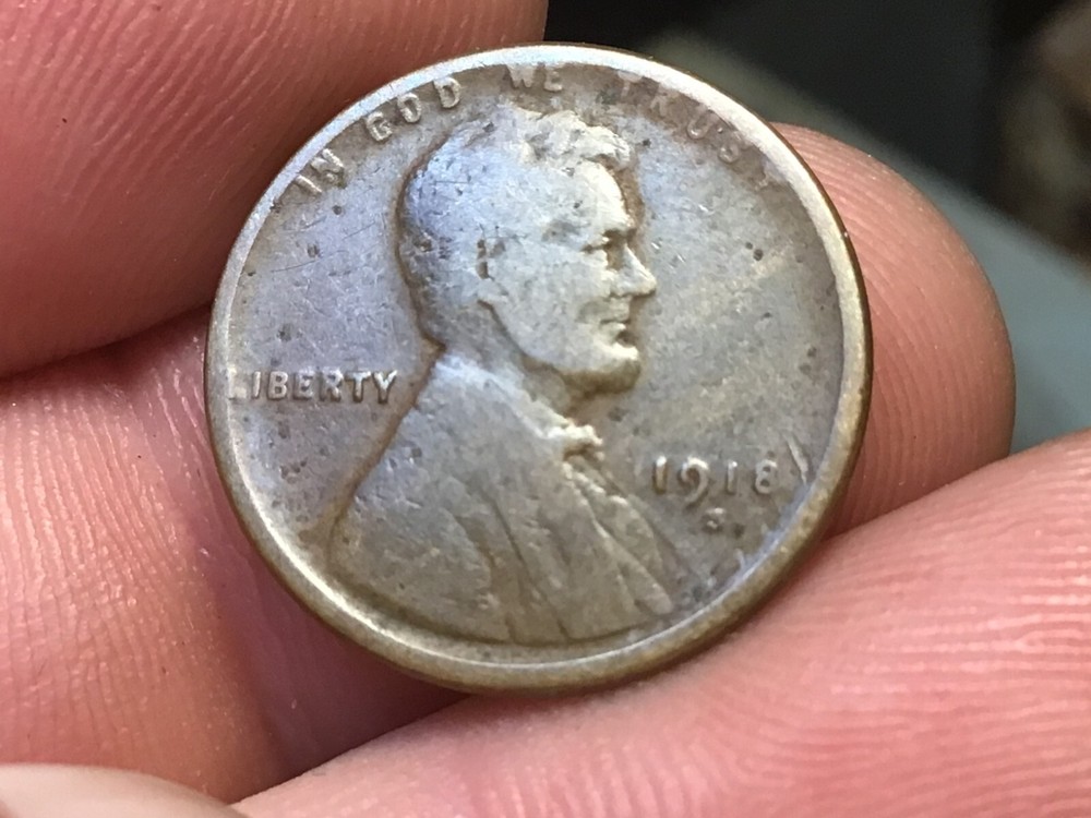 1918-S LINCOLN CENT, Lincoln Penny , US One Cent