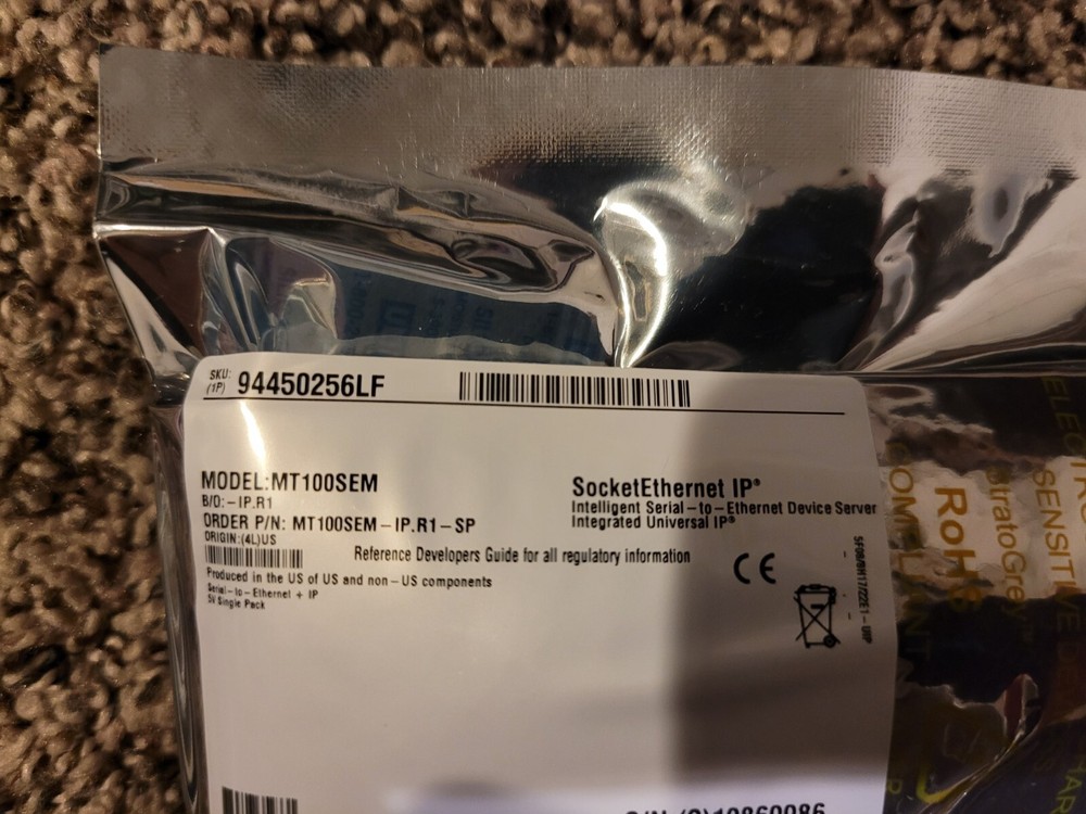 Multi-Tech MT100SEM-L-IP.R1-SP Network Modules Serial-to-Ethernet IP Device_2