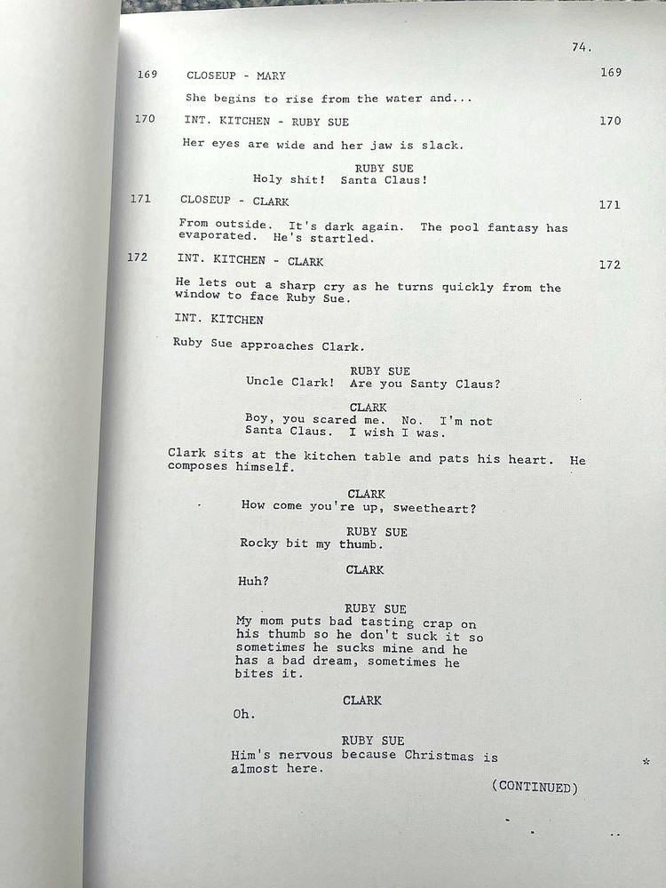 National Lampoon’s Christmas Vacation Screenplay / Script. Chevy Chase.