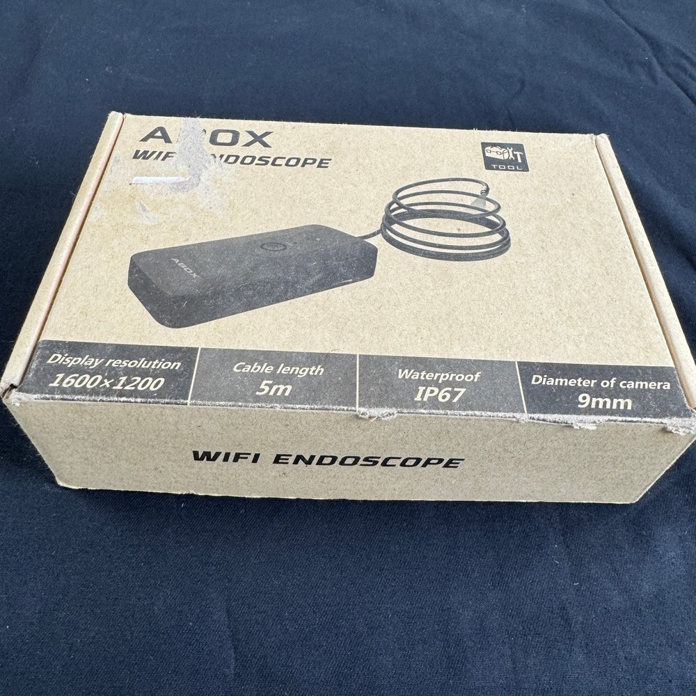 ABOX WiFi Endoscope Borescope 9mm 1600x1200 5m IP67 iOS Android Camera NOS