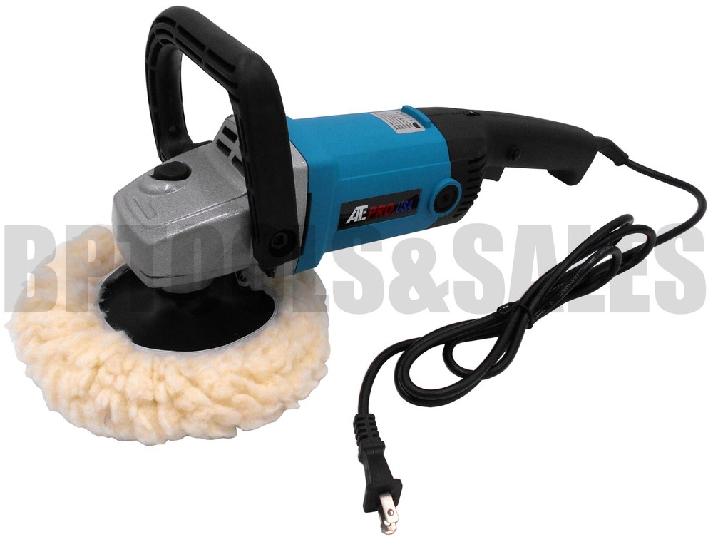 7" VARIABLE 6-SPEED ELECTRIC CAR POLISHER/BUFFER & SANDER w/ BONNET PAD