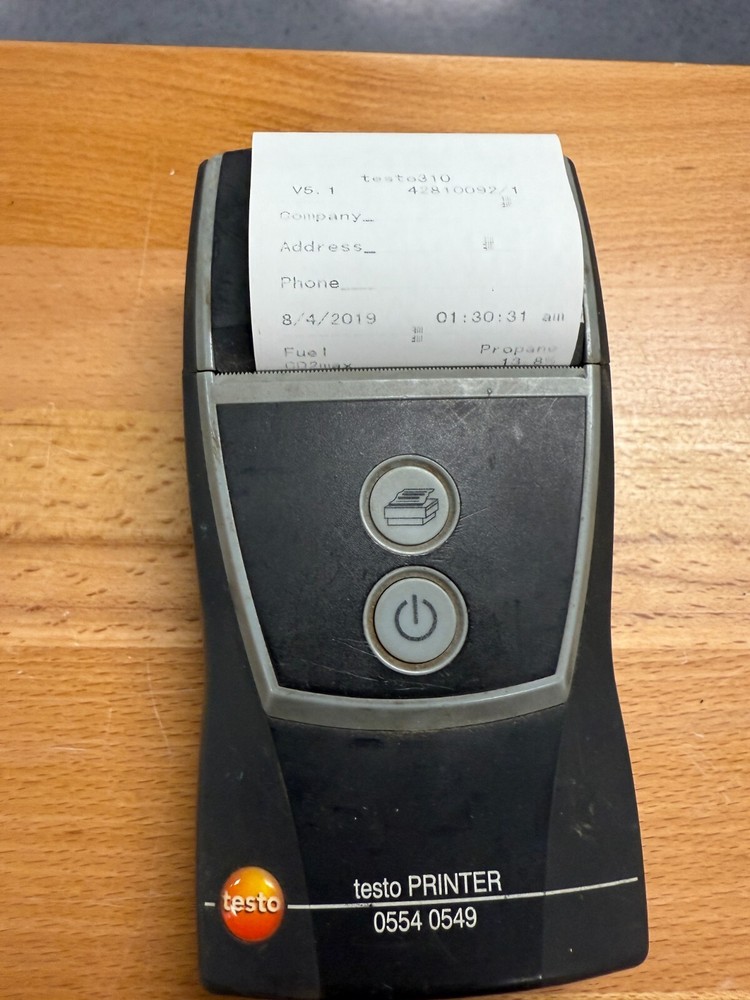 Used Testo 310 Residential Combustion Analyzer with Printer! Needs O2 Sensor