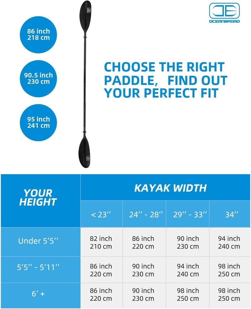 Fiberglass Reinforced PP Blade Canoeing Paddle