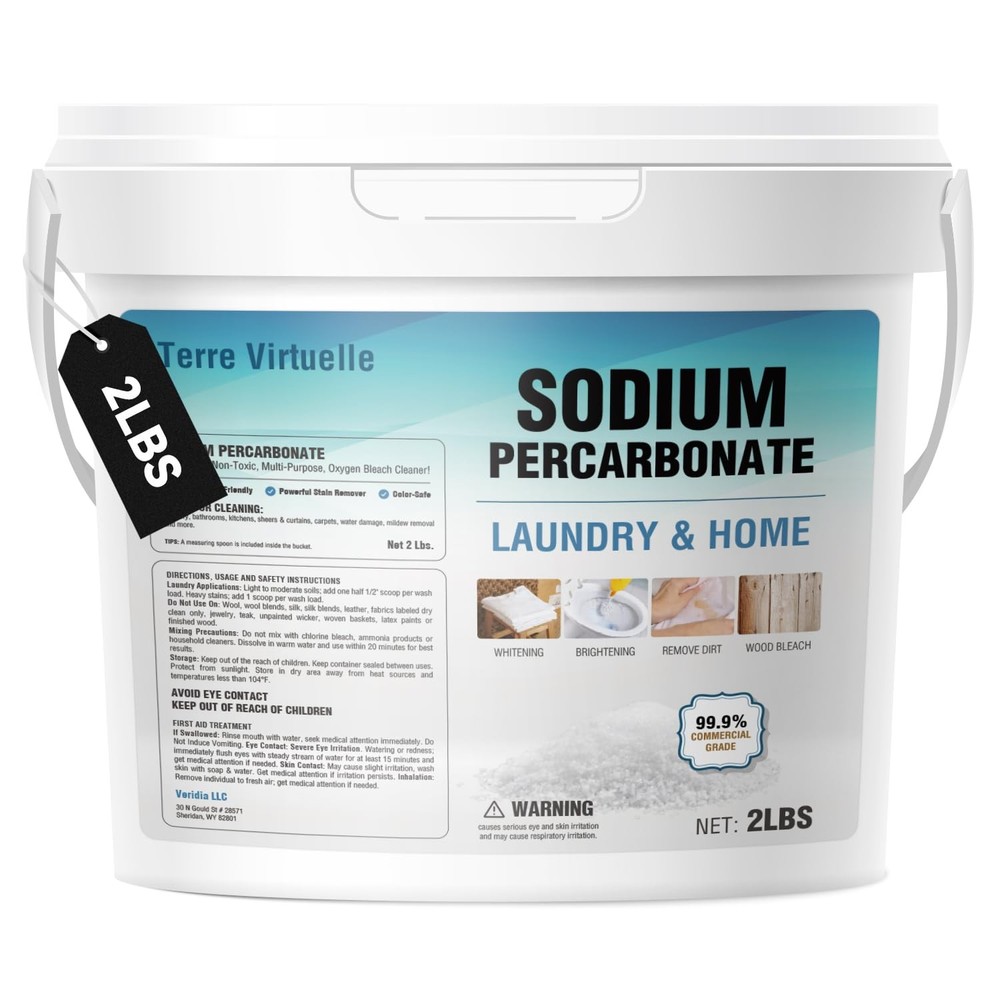 Sodium Percarbonate – Oxygen Bleach Powder & Laundry Booster – Multi-Purpose ...