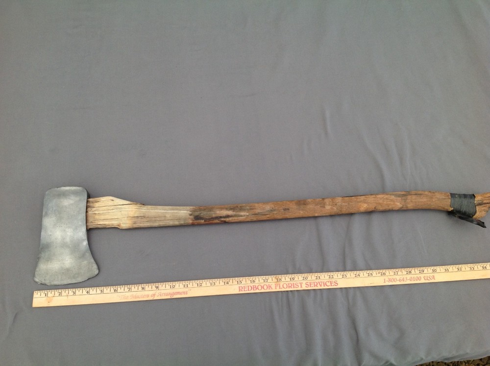 Large Unmarked Single Bit Axe