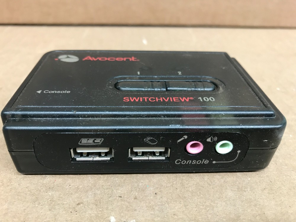 Avocent Switchview 100 2 Port USB KVM Switch model 2SV120BND1