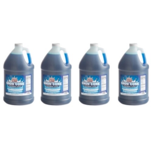 4 GALLON CASE Carnival King Blue Raspberry Snow Cone Crushed Ice Machine Syrup