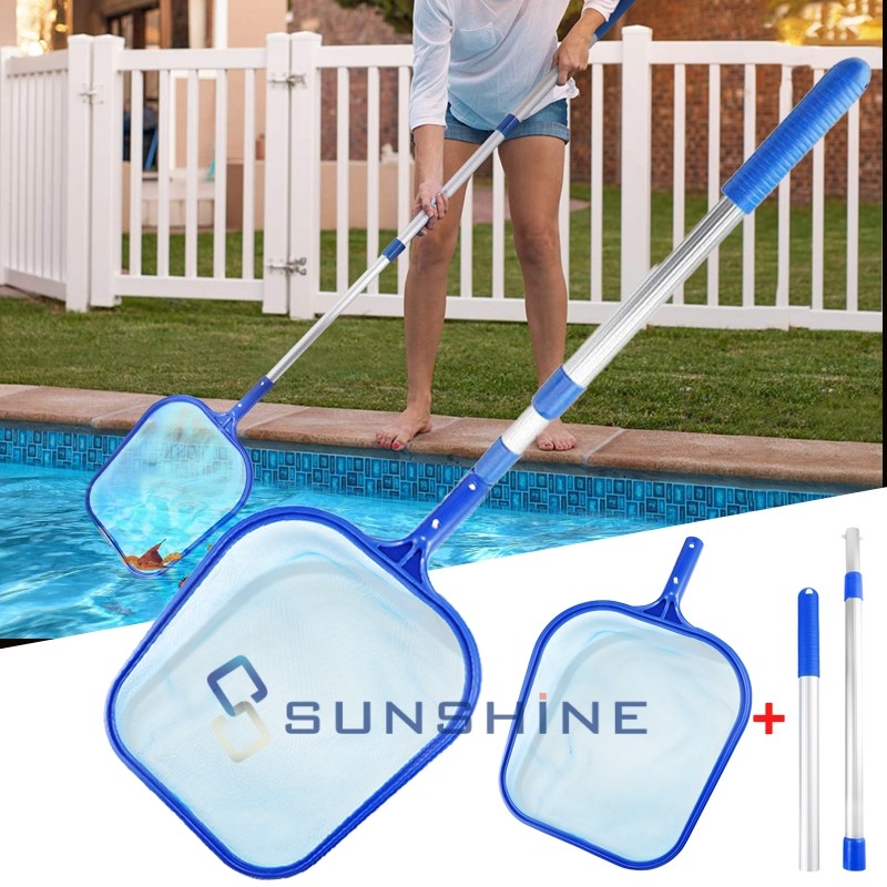 Pool Skimmer Net with Pole Pool Net Fine Mesh Leaf Rake Debris pickup Removal