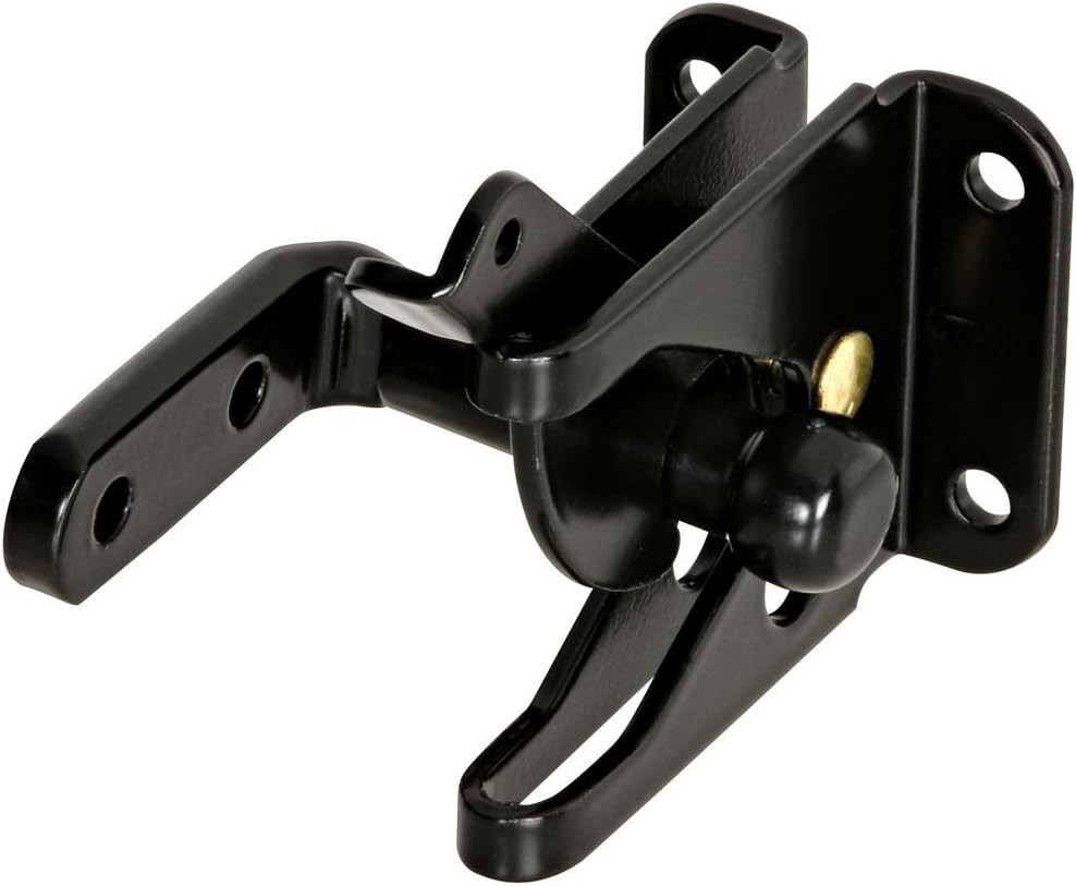 National Hardware N101-337 V22 Automatic Gate Latch – Black, 1 Pack