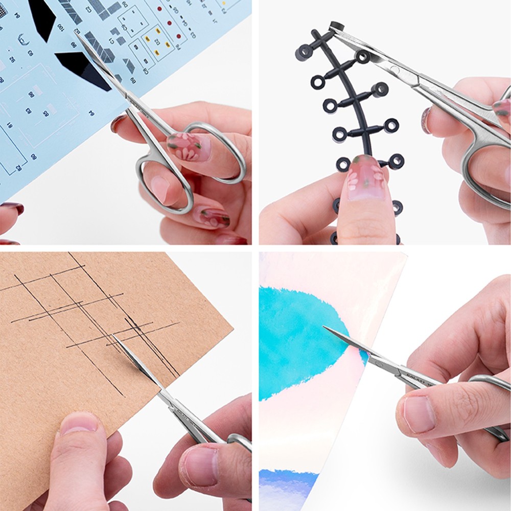T10B01 Stainless Steel Sharp Edge Modeling Scissors Fit For Model Stickers Tools