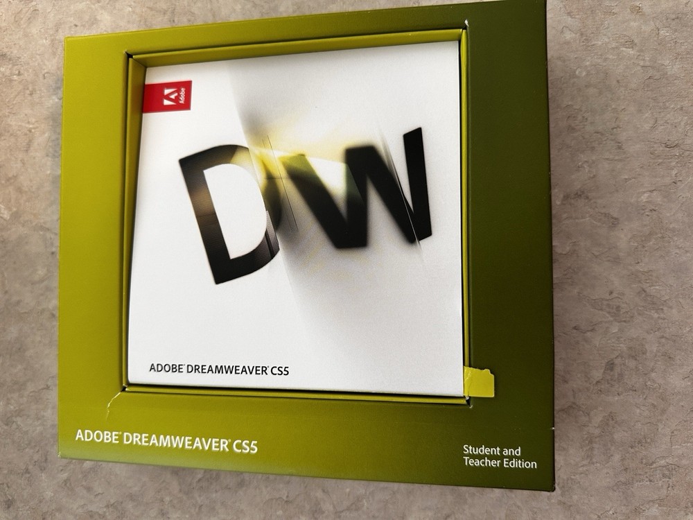 Adobe Dreamweaver CS5 - Student And Teacher Edition - READ DESCRIPTION