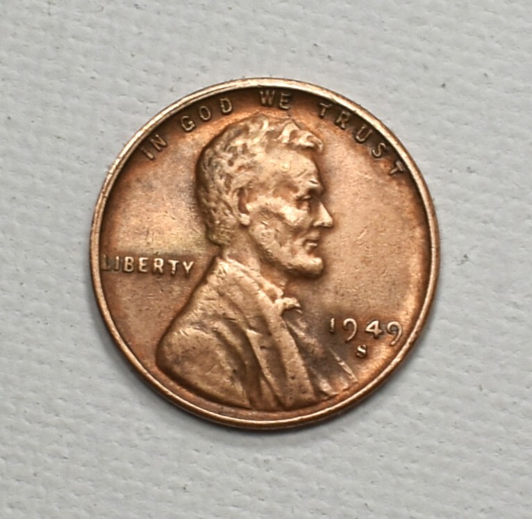 1949 S Lincoln Wheat Penny Error