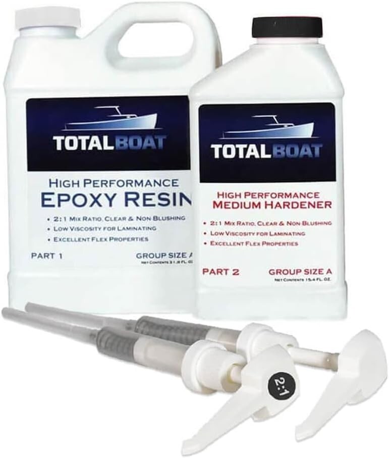 Crystal Clear 2:1 High Performance Epoxy with Mixed Hardener Options, 1.5 Quart