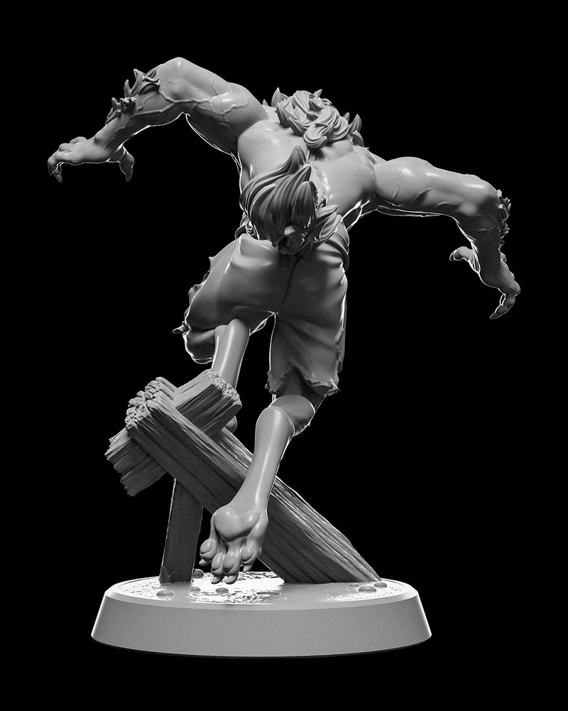DnD Werewolf Arnou Strahd Miniature 32mm Scale