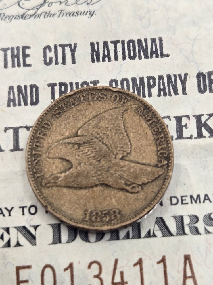 1858 LARGE LETTERS FLYING EAGLE CENT - HIGH GRADE CIRCULATED EXAMPLE! ☆ 944