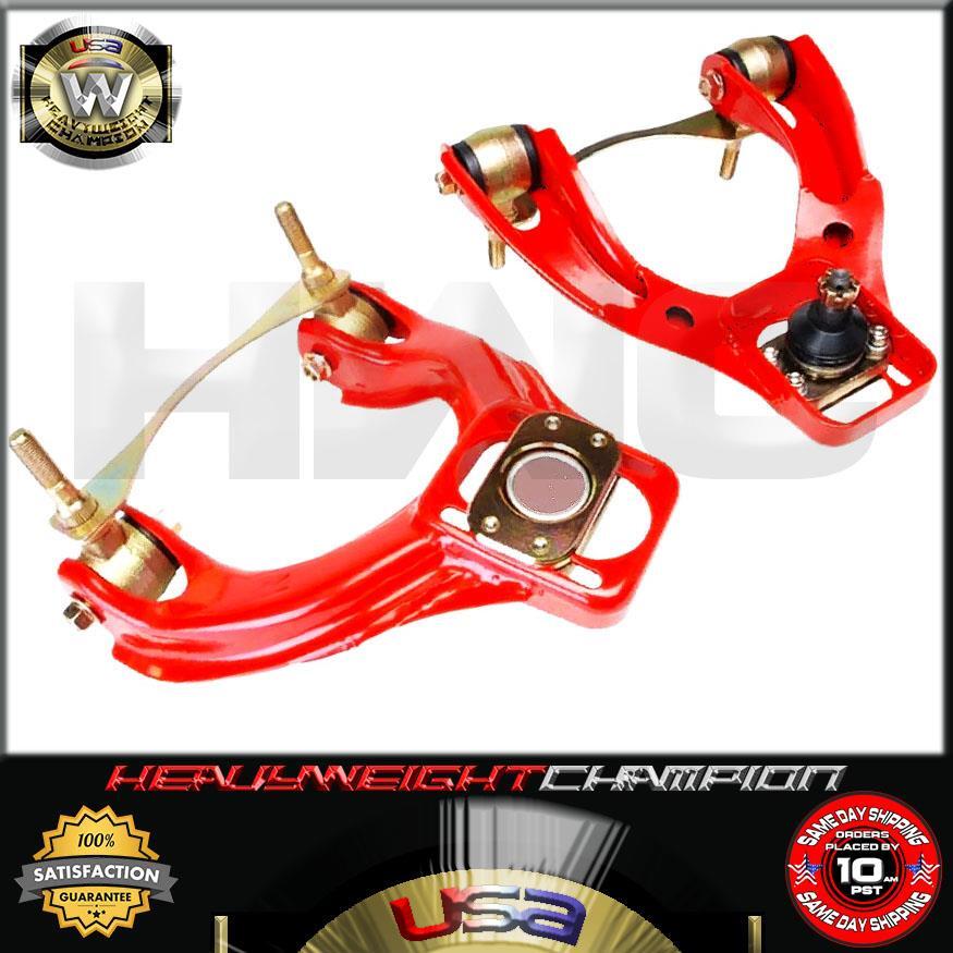 Pro Series Front Upper Camber Kit Solid Bushing For Civic Integra EG EJ DC Red