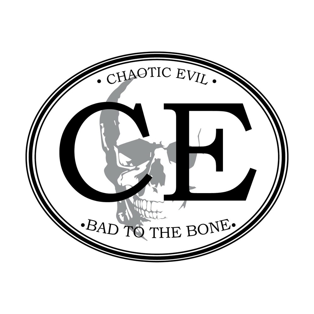 Roleplaying "Chaotic Evil" Alignment Bumper Sticker - 5" wide x 4" tall RPG