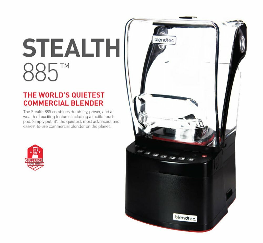 Blendtec Stealth 885 Commercial Blender with 2 Wildside+ Jars (On-Counter)