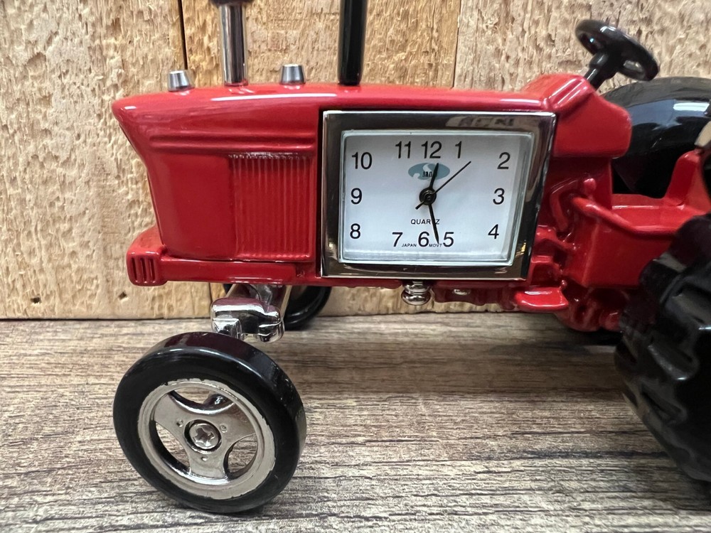 Tractor Metal Desk Clock 4" x 2.5"