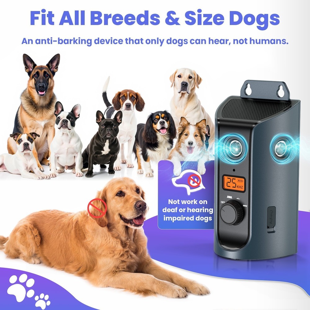 Ultrasonic Dog Repeller Anti Bark Device Stop Barking Humane Pet Training Tool