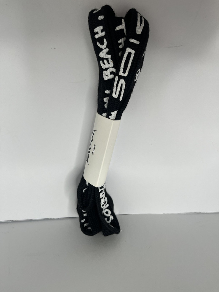 Yague Studios Shoelaces Belt Black 84"