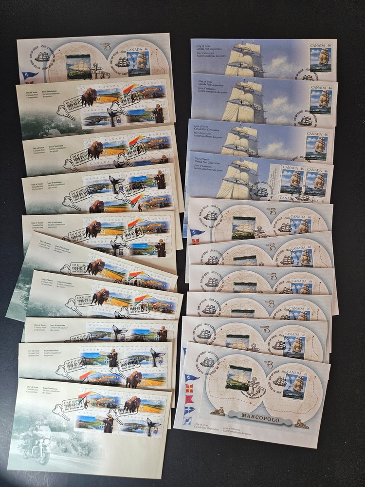 Canada First day cover 2000 lot of 162