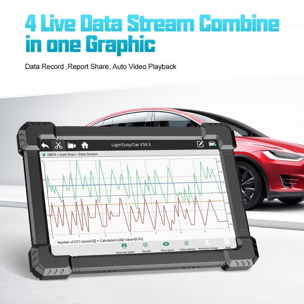 ANCEL X7 Bluetooth OBD2 Scanner Bi-directional Scan Tool Full System Diagnostic