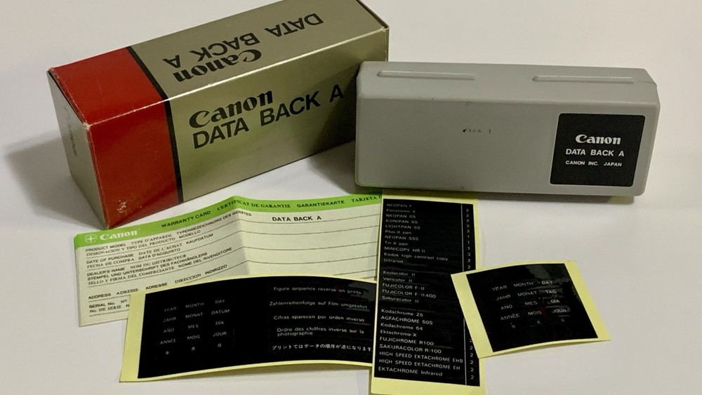 **BOX/CASE ONLY** Canon Data Back A For Canon AE-1 Program A-1 35mm SLR Cameras