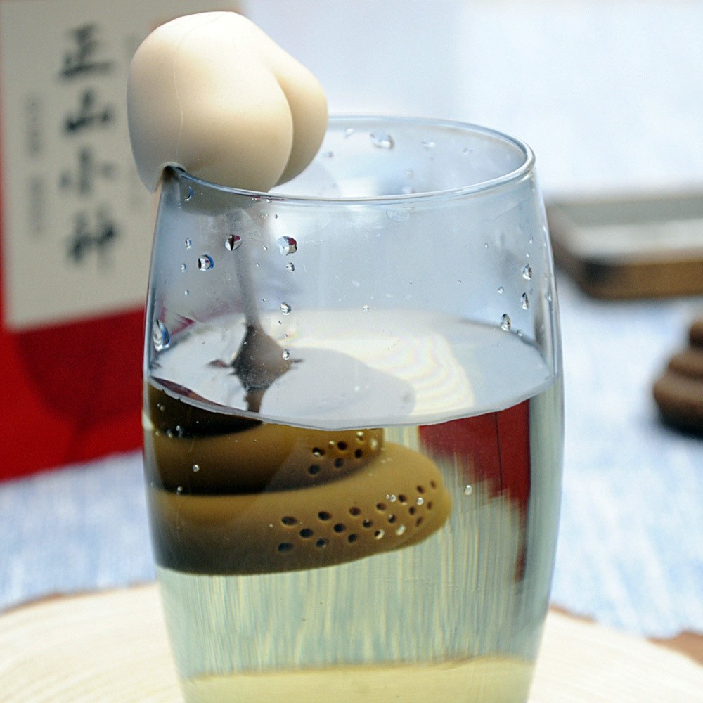 Tea Strainers for Loose Tea Creative Poop Silicone Cute Tea Infuser