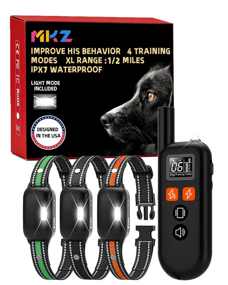 Shock Collar for Dogs 3 Dog Shock Collar with Remote Control with 4 Training ...